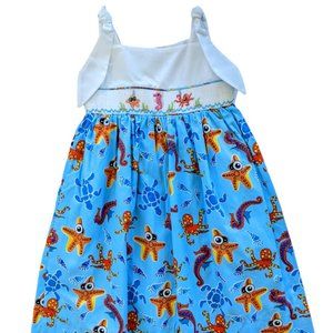 Sea Creatures Smocked Sundress - Rosalina, 3T